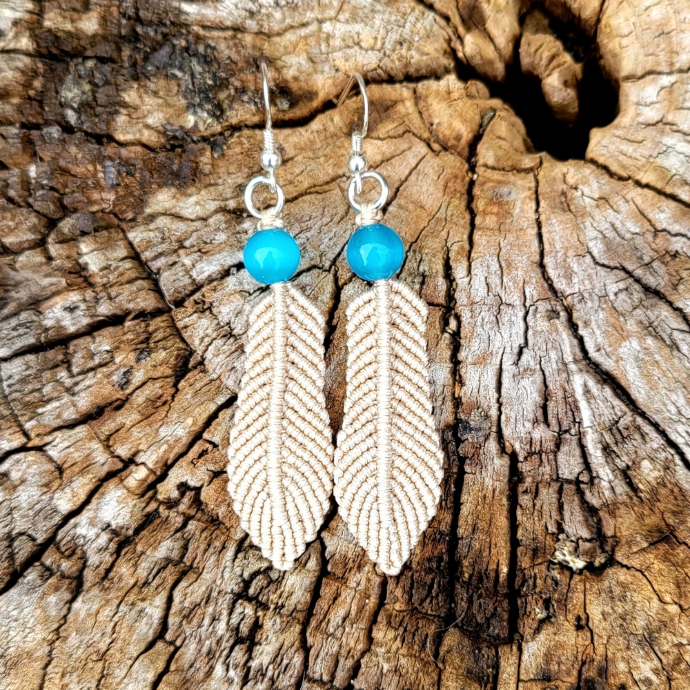 Handmade Boho Ethnic Feather Earrings